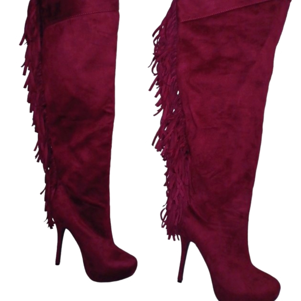 High Heel Boots with fringe